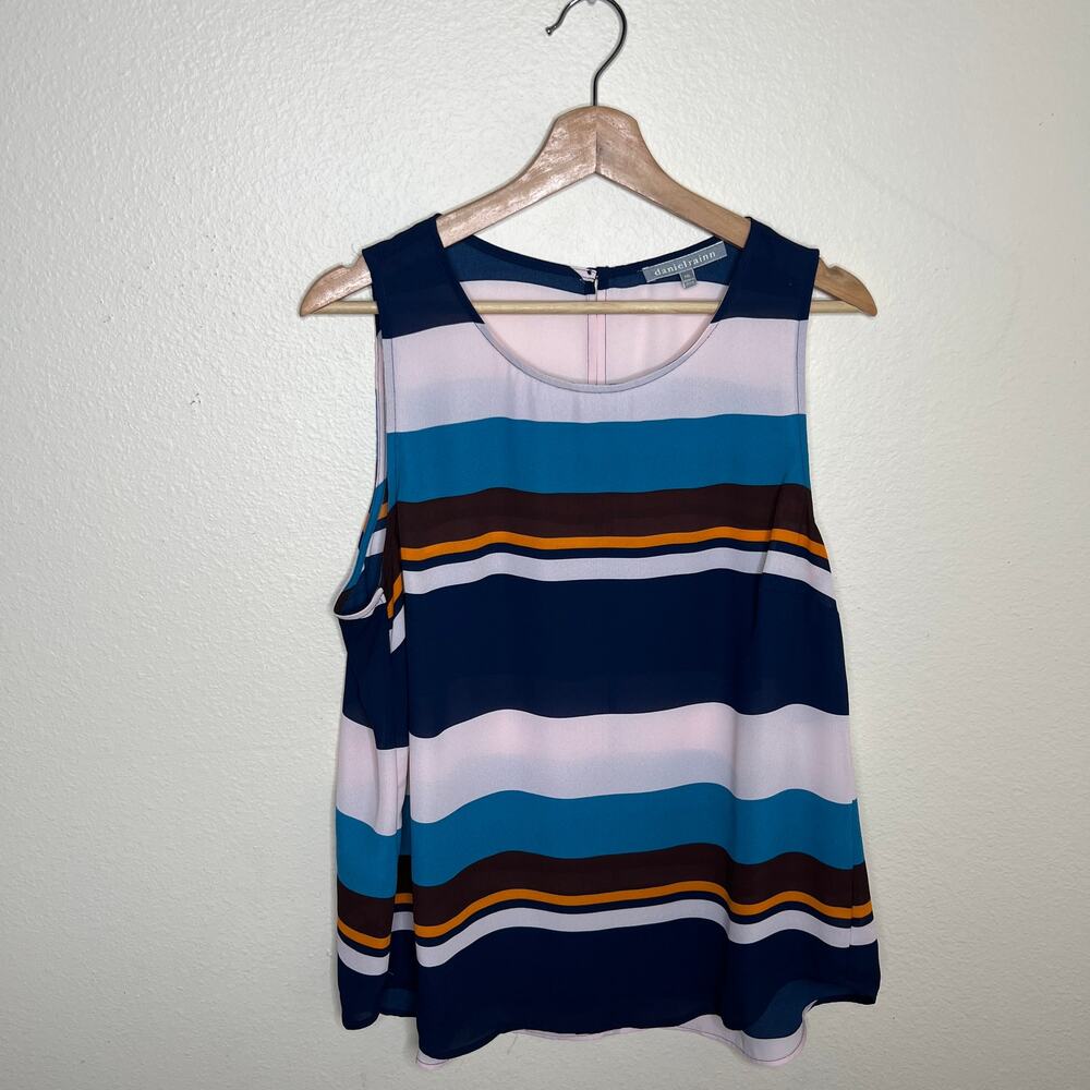 Daniel Rainn Blue White Stripe Tank PXL